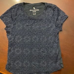 Abercrombie kids size 11 in beautiful rich navy, lace in the front